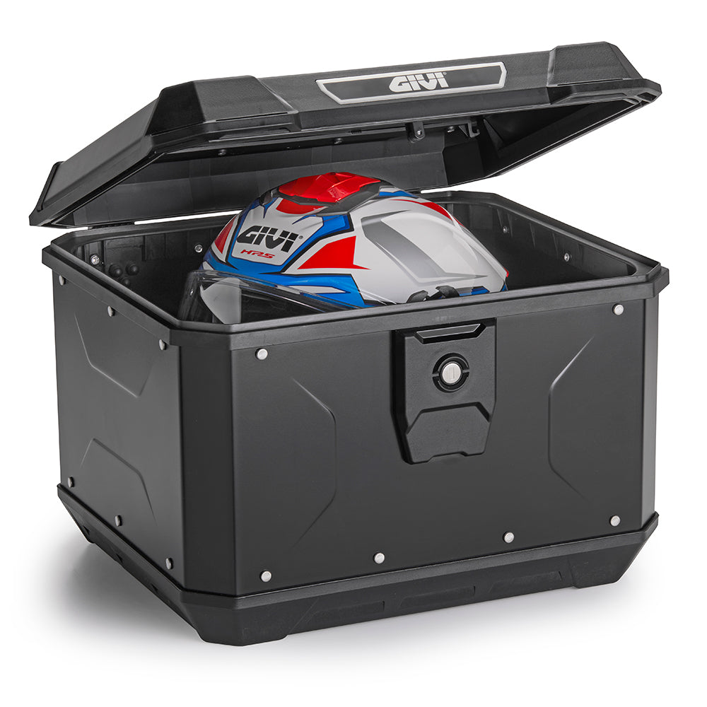 ALP44B2 bauletto valigia in alluminio nero con piastra universale Monolock