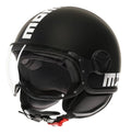 Momodesign Momo casco jet Fgtr classic nero opaco decal bianca