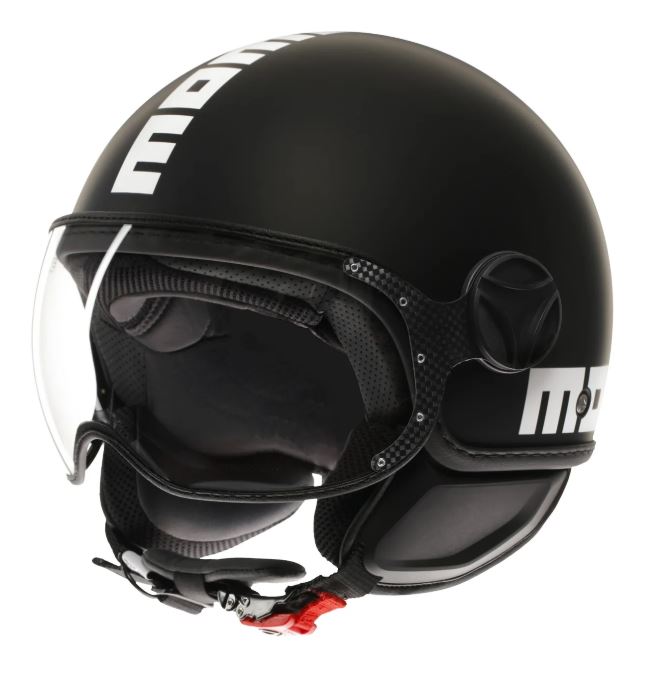 Momodesign Momo casco jet Fgtr classic nero opaco decal bianca