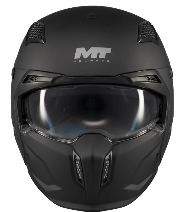MT helmets casco moto crossover Streetfighter SV nero opaco