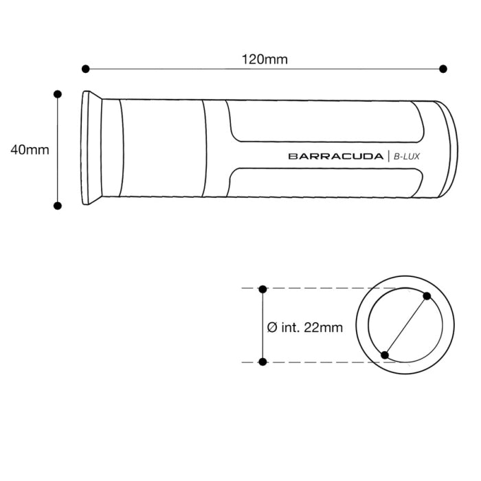 Barracuda coppia manopole moto b-lux nere