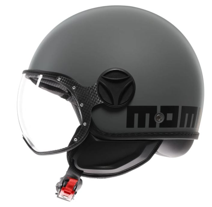 Momodesign Momo casco jet Fgtr classic grigio opaco decal nera