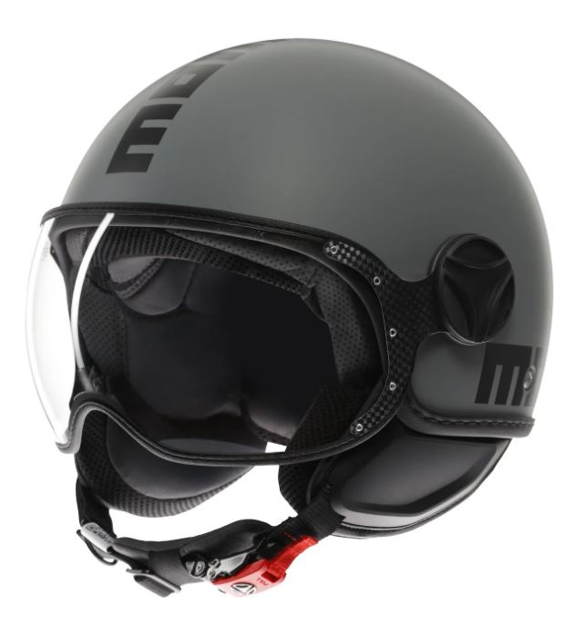Momodesign Momo casco jet Fgtr classic grigio opaco decal nera