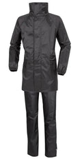 Tucano urbano Set Tuta DILUVIO START Nero antipioggia giacca e pantalone con cappuccio