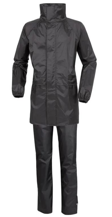Tucano urbano Set Tuta DILUVIO START Nero antipioggia giacca e pantalone con cappuccio