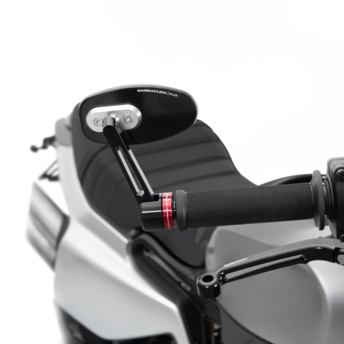 Barracuda coppia specchi SKIN-R BAR-END neri alluminio