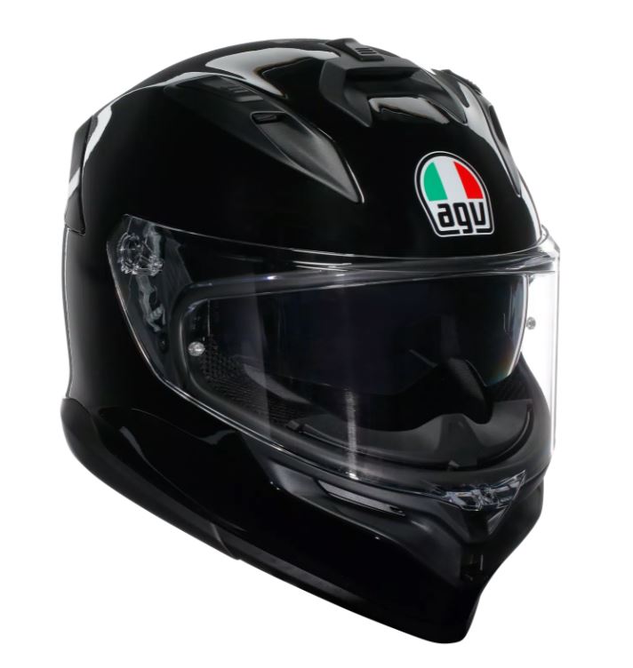 Agv K7 full-face helmet in glossy black fiber