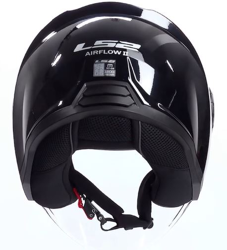 Ls2 casco jet Airflow-2 nero lucido