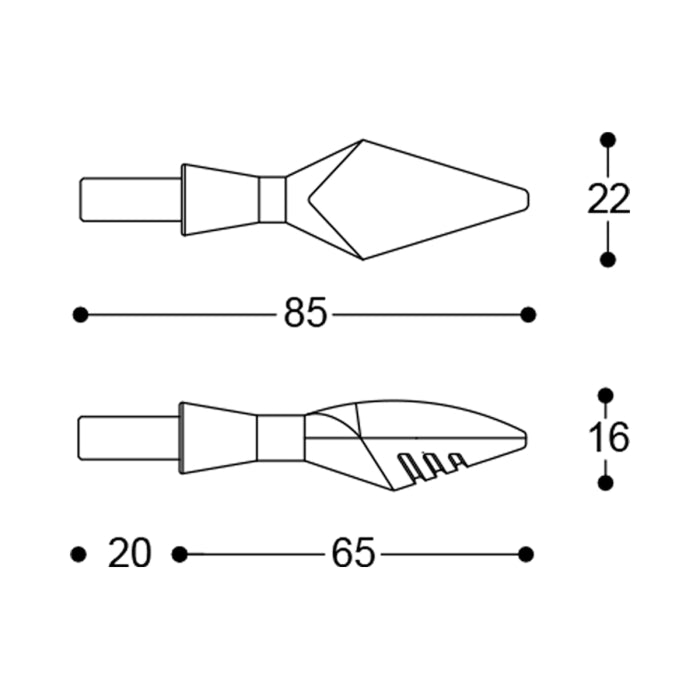 Barracuda coppia frecce X-Led b-lux nere