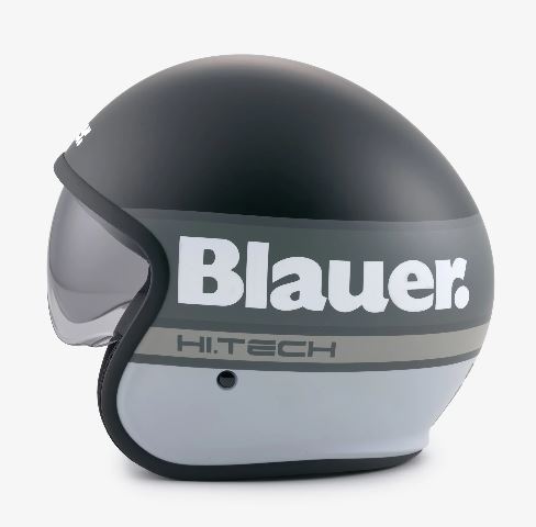 Blauer H.T. casco jet Pilot 4.0 nero opaco bianco