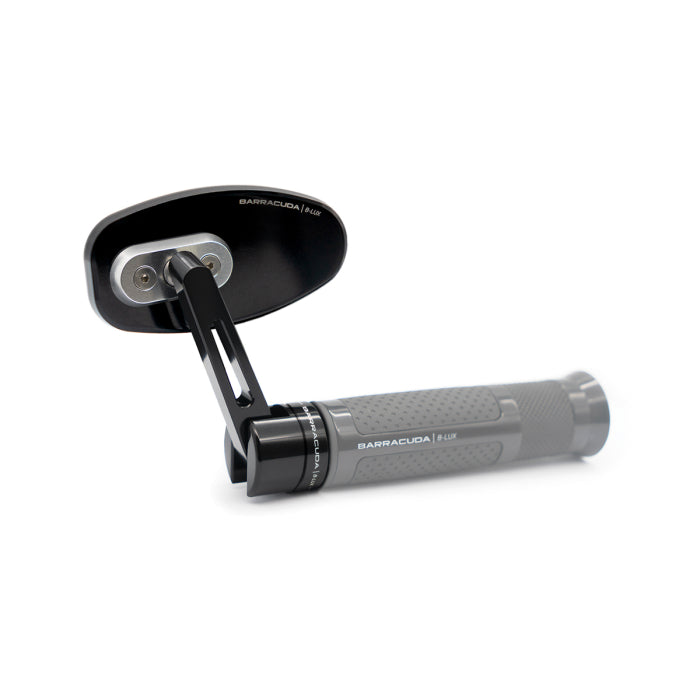 Barracuda coppia specchi SKIN-R BAR-END neri alluminio