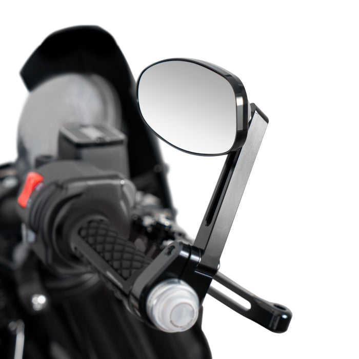 Barracuda coppia specchi SKIN-R BAR-END neri alluminio