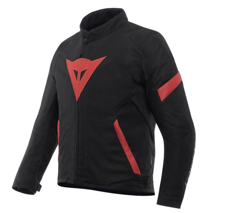 Dainese giacca moto in D-Dry Vector nera rossa impermeabile